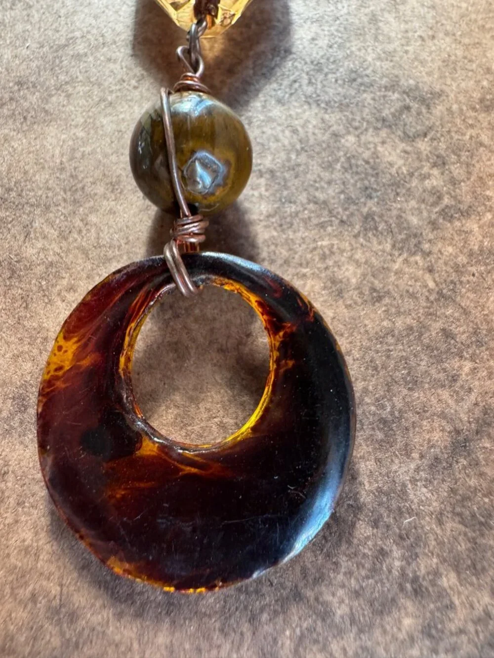Boho hippie keychain/purse charm with decorative beads